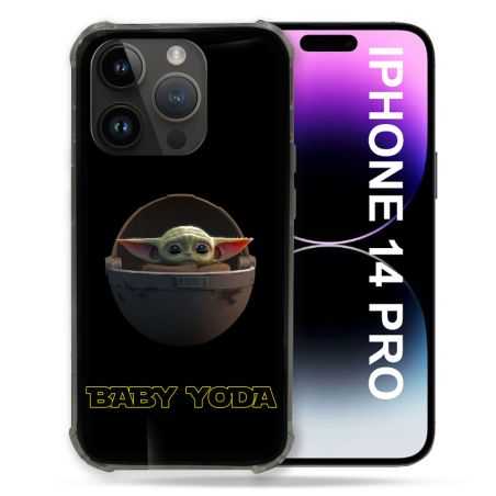 Coque Pour Iphone 14 Pro (6.1) Star Wars - Yoda bebe noir