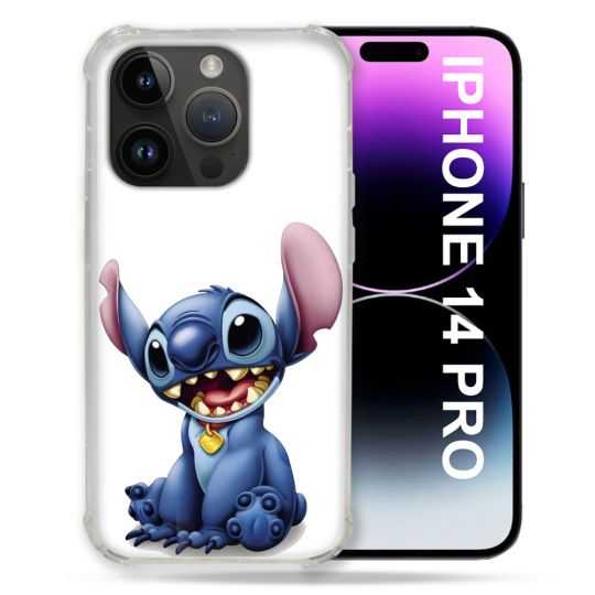 Coque Pour Iphone 14 Pro (6.1) Stitch Blanc
