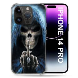 Coque Pour Iphone 14 Pro (6.1) Tete de Mort Doigt