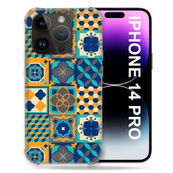 Coque Pour Iphone 14 Pro (6.1) Texture Carreau Ciment Orange