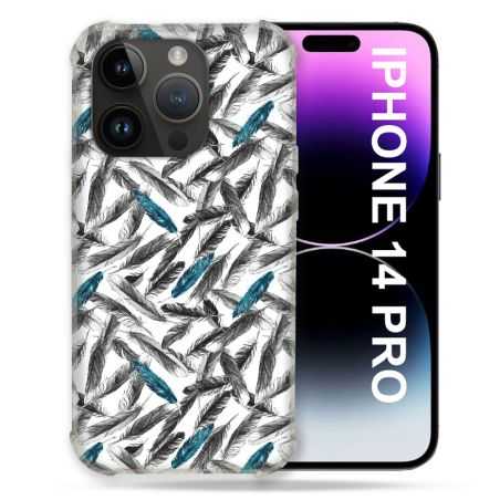 Coque Pour Iphone 14 Pro (6.1) Texture Plume Canard