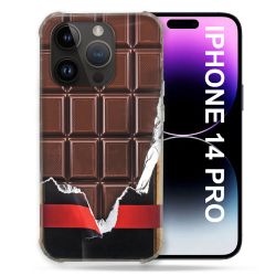 Coque Pour Iphone 14 Pro (6.1) Texture Trompe Oeil Chocolat