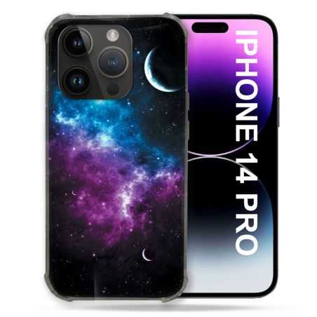 Coque Pour Iphone 14 Pro (6.1) Univers Bleu Violet