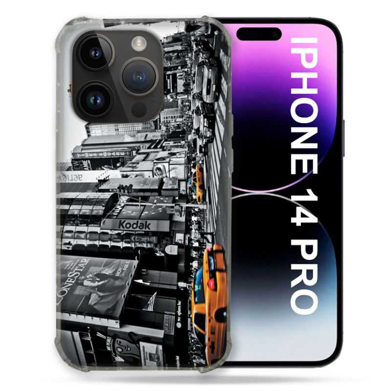 Coque Pour Iphone 14 Pro (6.1) Voyage Amerique USA New York Taxi