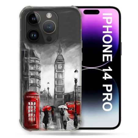 Coque Pour Iphone 14 Pro (6.1) Voyage Angleterre Londres Vintage