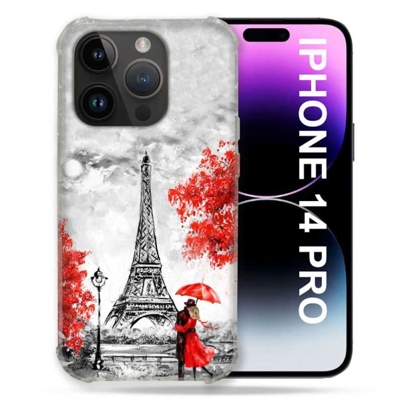 Coque Pour Iphone 14 Pro (6.1) Voyage France Paris Rouge