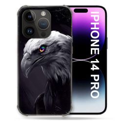 Coque Compatible MagSafe Pour Iphone 14 Pro (6.1) Animal Aigle Royal Noir