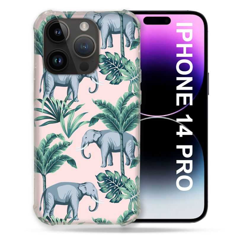 Coque Compatible MagSafe Pour Iphone 14 Pro (6.1) Animal Elephant Pattern