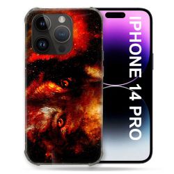 Coque Compatible MagSafe Pour Iphone 14 Pro (6.1) Animal Loup Espace