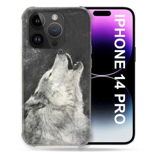Coque Compatible MagSafe Pour Iphone 14 Pro (6.1) Animal Loup Hurlement