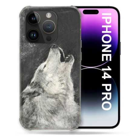 Coque Compatible MagSafe Pour Iphone 14 Pro (6.1) Animal Loup Hurlement