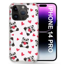 Coque Compatible MagSafe Pour Iphone 14 Pro (6.1) Animal Panda Cœur