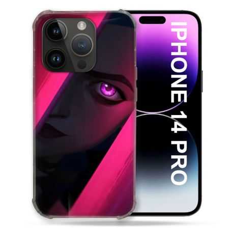 Coque Compatible MagSafe Pour Iphone 14 Pro (6.1) Arcane Jynx Rose