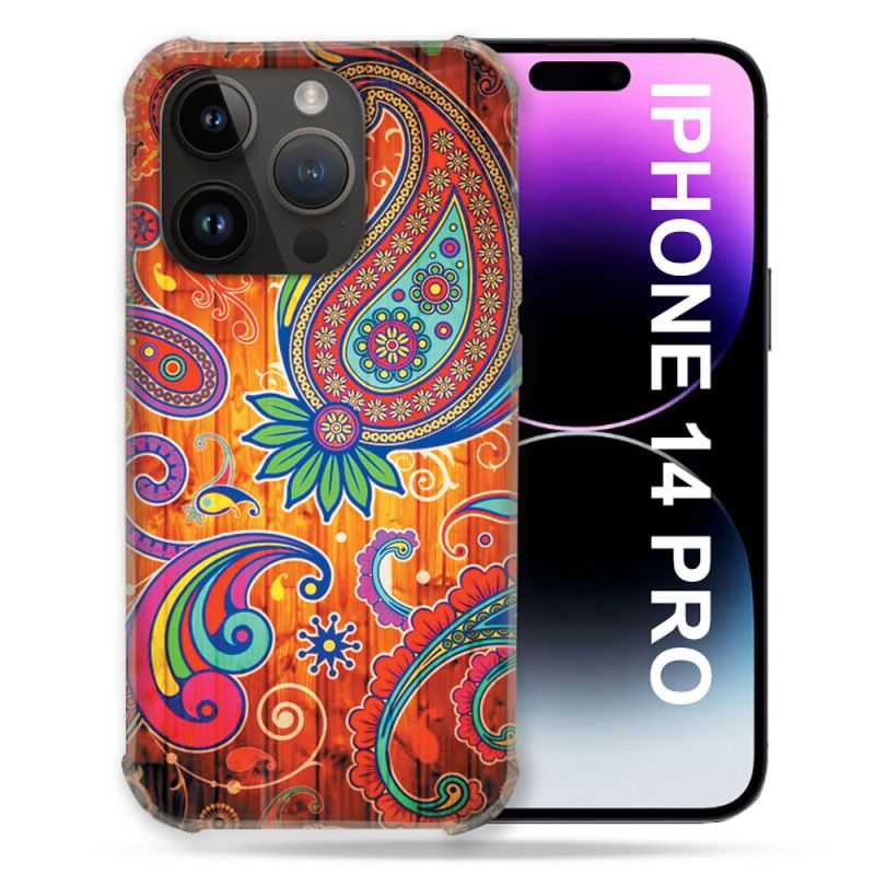 Coque Compatible MagSafe Pour Iphone 14 Pro (6.1) Fleur Psychedelic