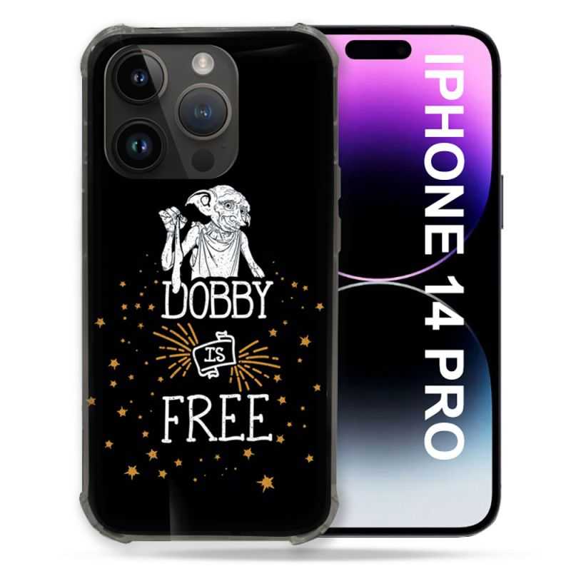 Coque Compatible MagSafe Pour Iphone 14 Pro (6.1) Harry Potter Dobby Free Noir