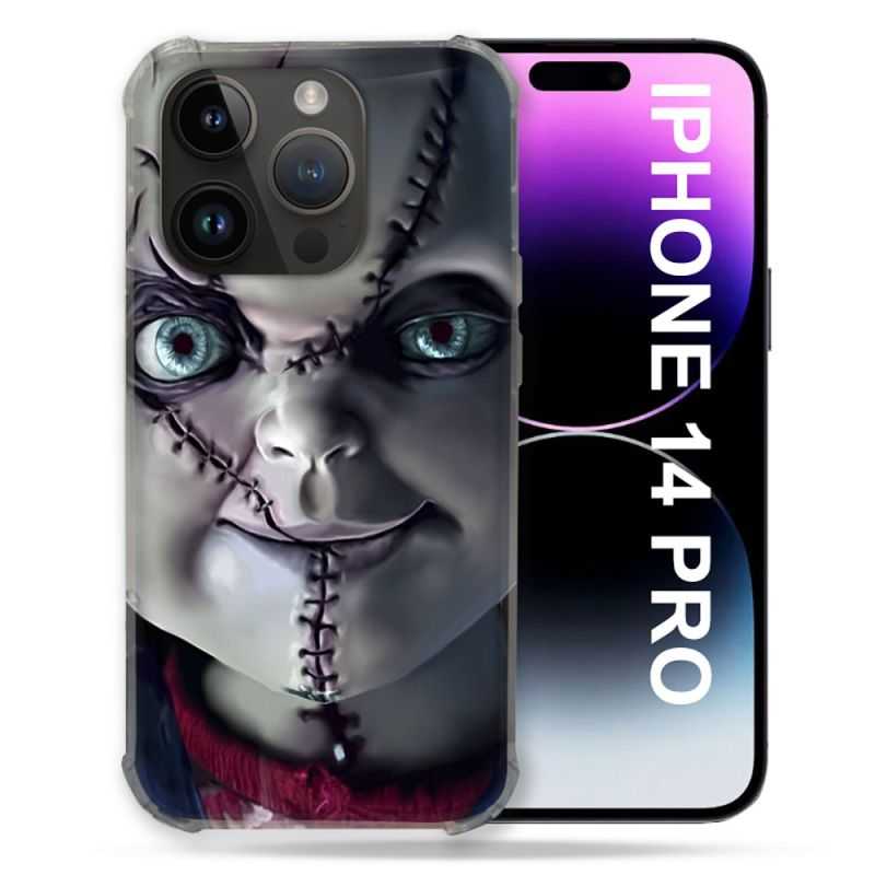 Coque Compatible MagSafe Pour Iphone 14 Pro (6.1) Horreur Chucky Cicatrice