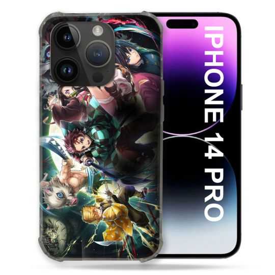Coque Compatible MagSafe Pour Iphone 14 Pro (6.1) Manga Demon Slayer Groupe