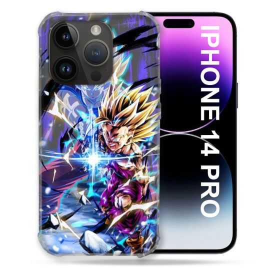 Coque Compatible MagSafe Pour Iphone 14 Pro (6.1) Manga Dragon Ball Sangohan Duo