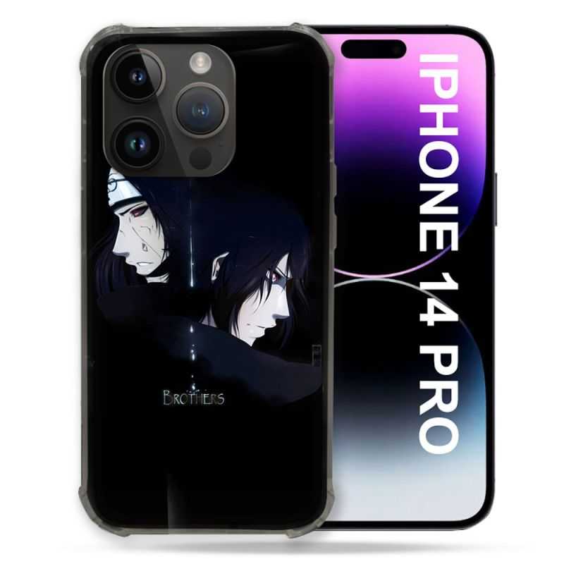 Coque Compatible MagSafe Pour Iphone 14 Pro (6.1) Manga Naruto Sasuke Itachi