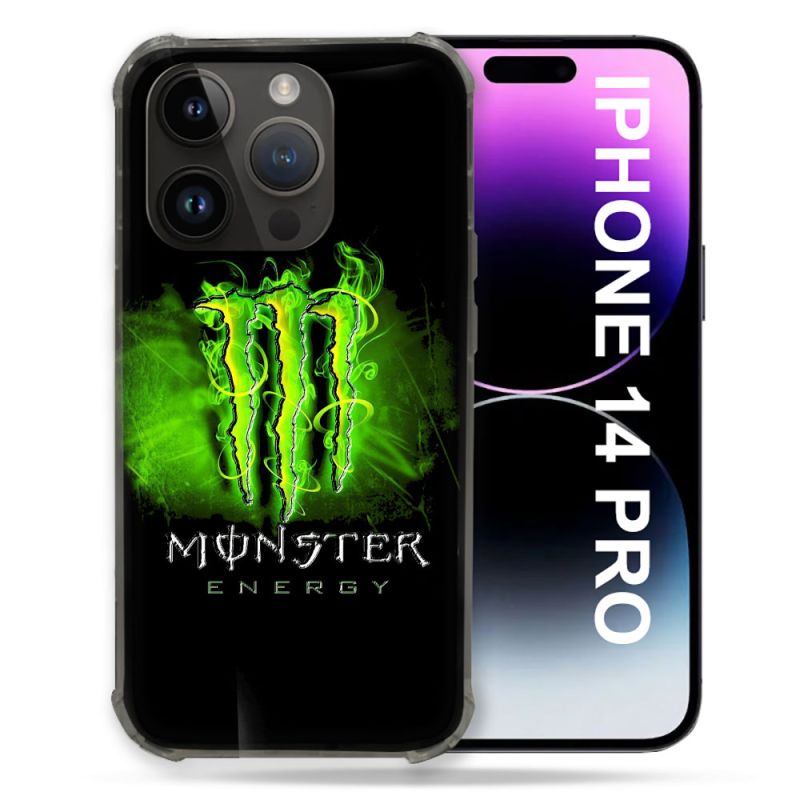Coque Compatible MagSafe Pour Iphone 14 Pro (6.1) Monster Energy Vert