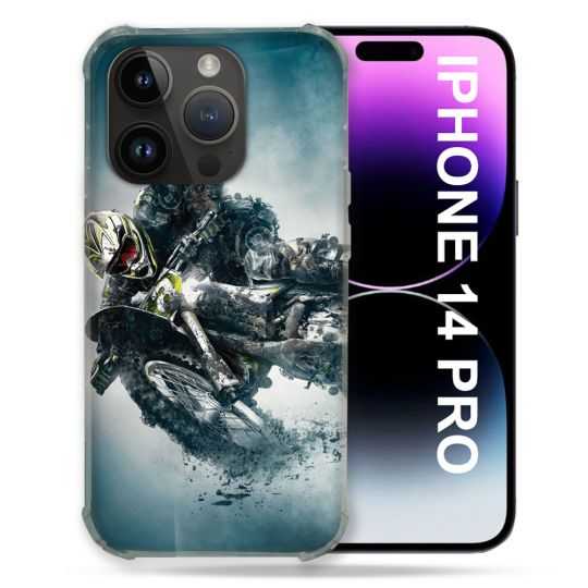 Coque Compatible MagSafe Pour Iphone 14 Pro (6.1) Moto Cross Ombre