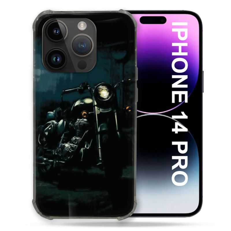Coque Compatible MagSafe Pour Iphone 14 Pro (6.1) Moto Harley Vintage