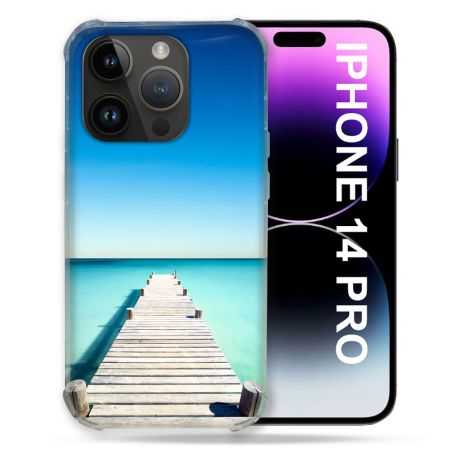 Coque Compatible MagSafe Pour Iphone 14 Pro (6.1) Nature Pont Mer