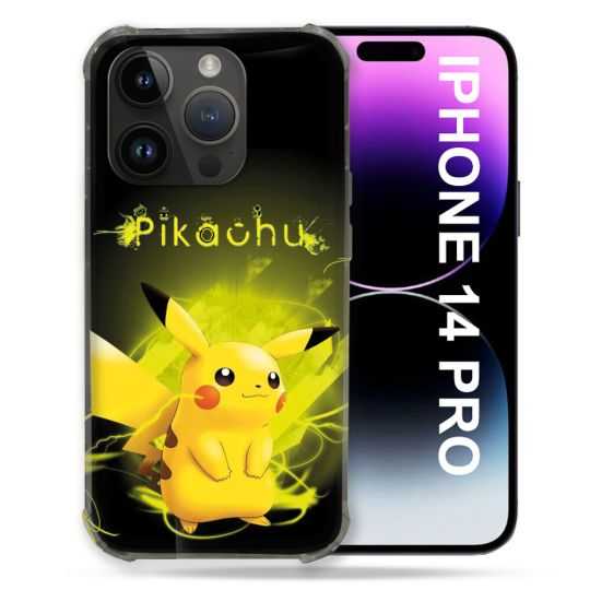 Coque Compatible MagSafe Pour Iphone 14 Pro (6.1) Pokemon Pikachu Eclair