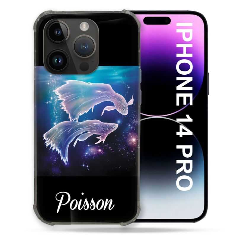 Coque Compatible MagSafe Pour Iphone 14 Pro (6.1) Signe Zodiaque 2 Poisson