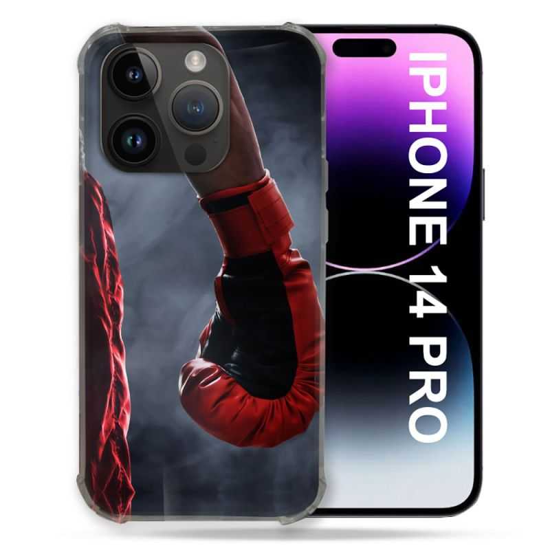 Coque Compatible MagSafe Pour Iphone 14 Pro (6.1) Sport Boxe Gant Rouge