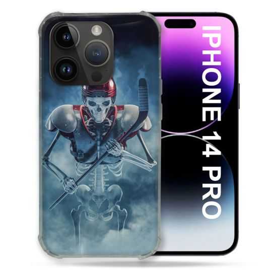 Coque Compatible MagSafe Pour Iphone 14 Pro (6.1) Sport Hockey Squelette