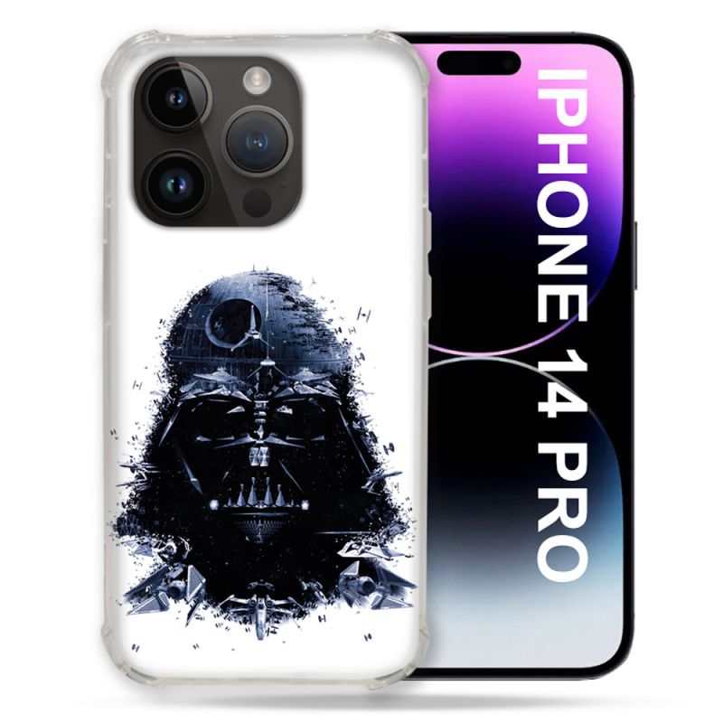 Coque Compatible MagSafe Pour Iphone 14 Pro (6.1) Star Wars - Dark Vador Blanc