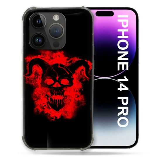 Coque Compatible MagSafe Pour Iphone 14 Pro (6.1) Tete de Mort Diable