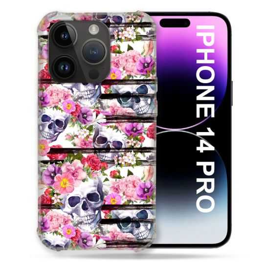 Coque Compatible MagSafe Pour Iphone 14 Pro (6.1) Tete de Mort Pattern