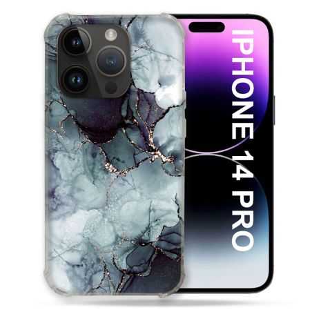 Coque Compatible MagSafe Pour Iphone 14 Pro (6.1) Texture Marbre Gris