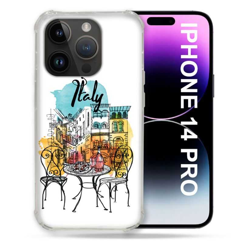 Coque Compatible MagSafe Pour Iphone 14 Pro (6.1) Voyage Italie Vintage