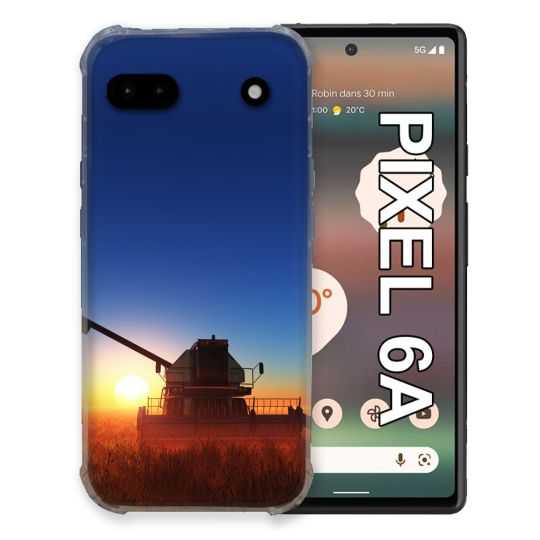 Coque Pour Google Pixel 6A Agriculture Moissonneuse Soleil