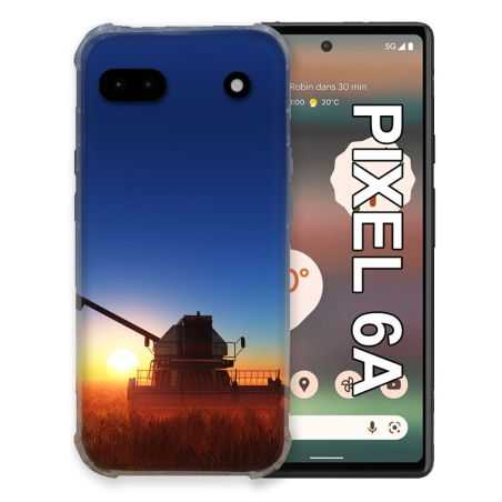 Coque Pour Google Pixel 6A Agriculture Moissonneuse Soleil