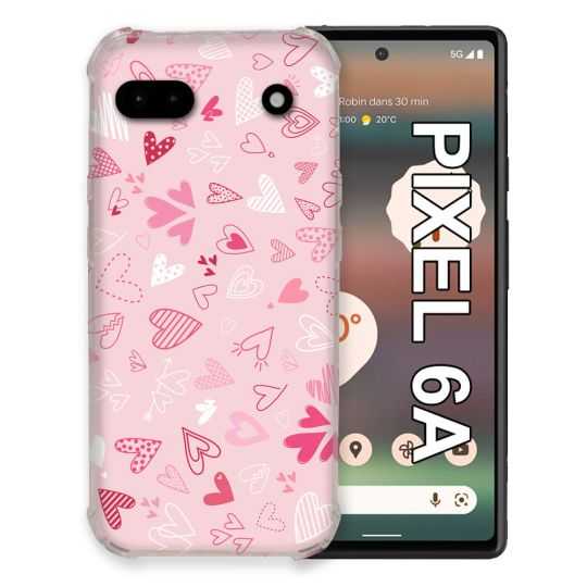 Coque Pour Google Pixel 6A Amour Ptis Coeurs