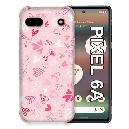 Coque Pour Google Pixel 6A Amour Ptis Coeurs