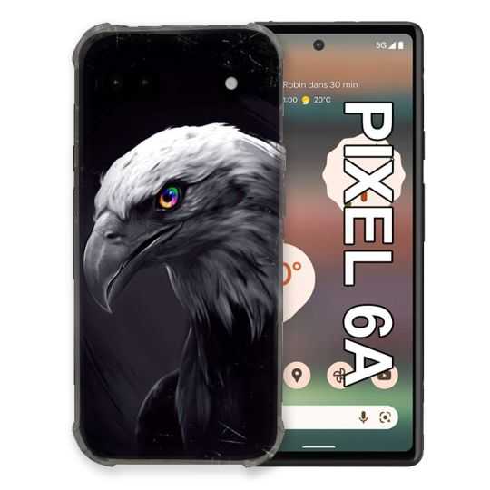 Coque Pour Google Pixel 6A Animal Aigle Royal Noir