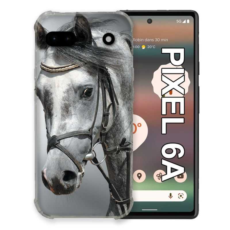 Coque Pour Google Pixel 6A Animal Cheval Blanc