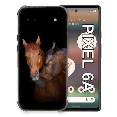 Coque Pour Google Pixel 6A Animal Cheval Marron