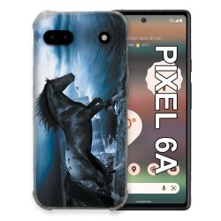 Coque Pour Google Pixel 6A Animal Cheval Noir