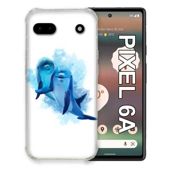 Coque Pour Google Pixel 6A Animal Dauphin Duo