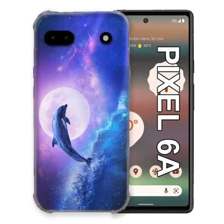 Coque Pour Google Pixel 6A Animal Dauphin Vague