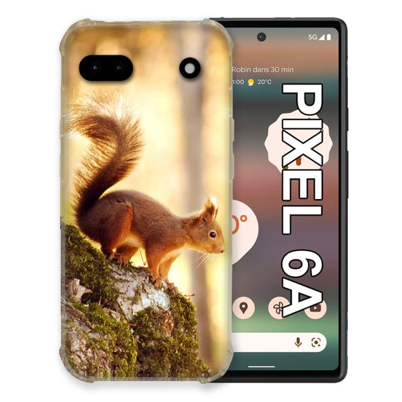 Coque Pour Google Pixel 6A Animal Ecureuil Bois