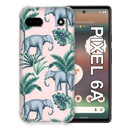 Coque Pour Google Pixel 6A Animal Elephant Pattern