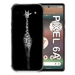 Coque Pour Google Pixel 6A Animal Girafe Noire
