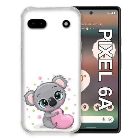 Coque Pour Google Pixel 6A Animal Koala Cœur